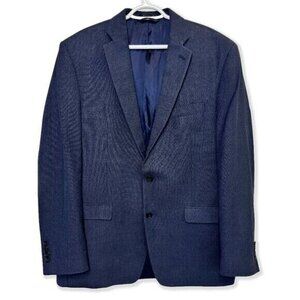 Vintage 90s Lauren Ralph Lauren Silk-Wool Houndstooth Plaid Blazer Academia Chic